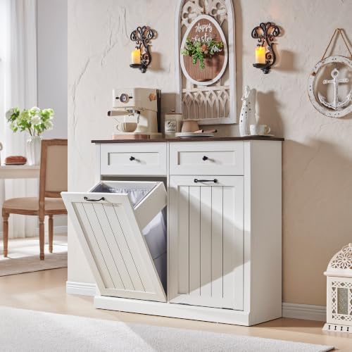Double Tilt Out Laundry Hamper Cabinet