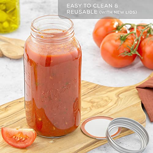 32 Oz Mason Jars With Lids (6 Count)