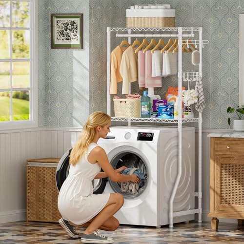 Laundry Organizer Shelves Over the Washer and Dryer Storage Shelf