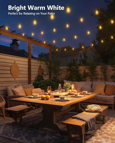 202FT Solar String Lights Outdoor