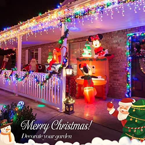 800 LED Christmas Icicle Lights Outdoor Plug in