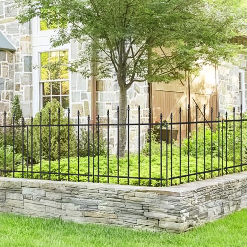 26” x 12’ No Dig Metal Garden Fence with Stakes