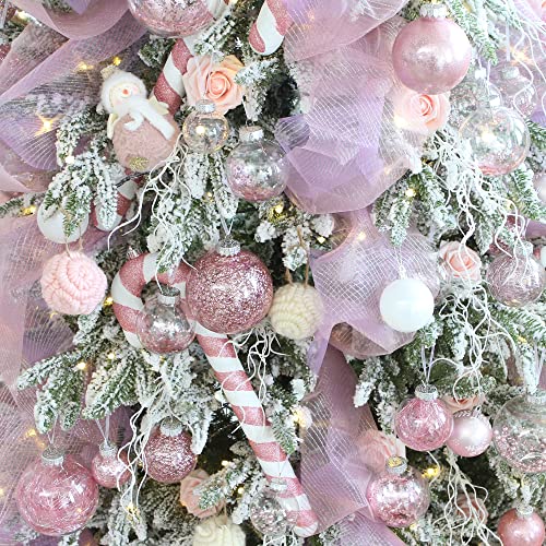 25 Pack Assorted Clear Christmas Ball Ornaments (25 Count)