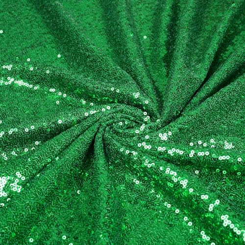 Sequin Tablecloth 90x132 Inch Green for Wedding Party