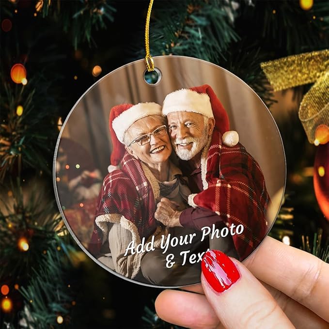 Personalized Photo Ornament for Couple