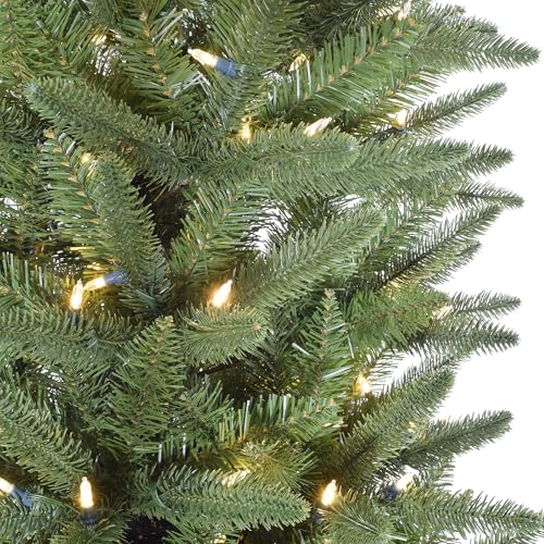 7.5 Ft. Winter Falls Artificial Christmas Tree with Warm White LED Lights and Metal Base