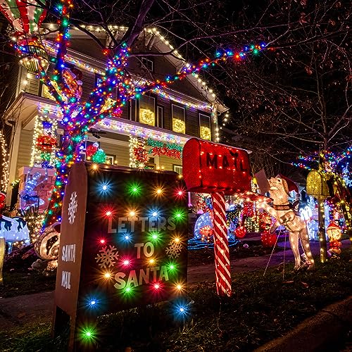 600 LED Solar Christmas Lights Outdoor (2 Count)