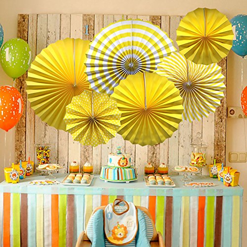 6 Pack Yellow Party Decorations (6 Count)