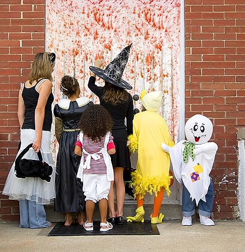 4pcs Halloween Door Curtain Decoration with Bloody Hand Prints