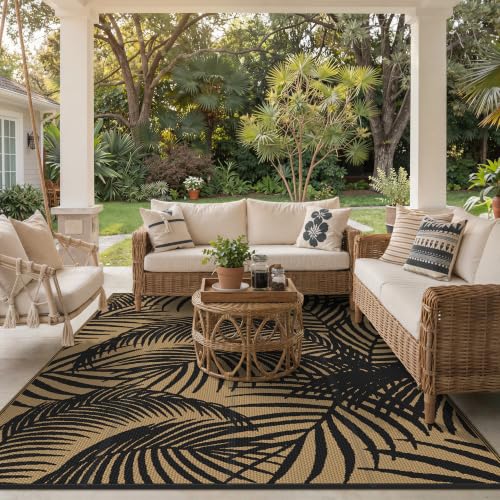 Outdoor Rug Waterproof Plastic Rugs for Patio (80 Sq Ft)