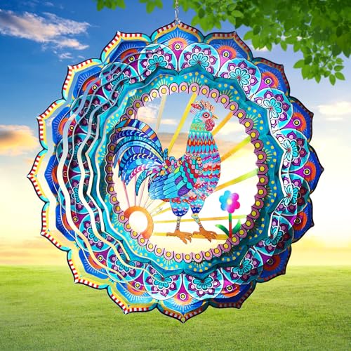 Rooster Wind Spinner for Yard and Garden