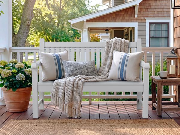 2 Person Outdoor Bench with 700 Lbs Weight Capacity