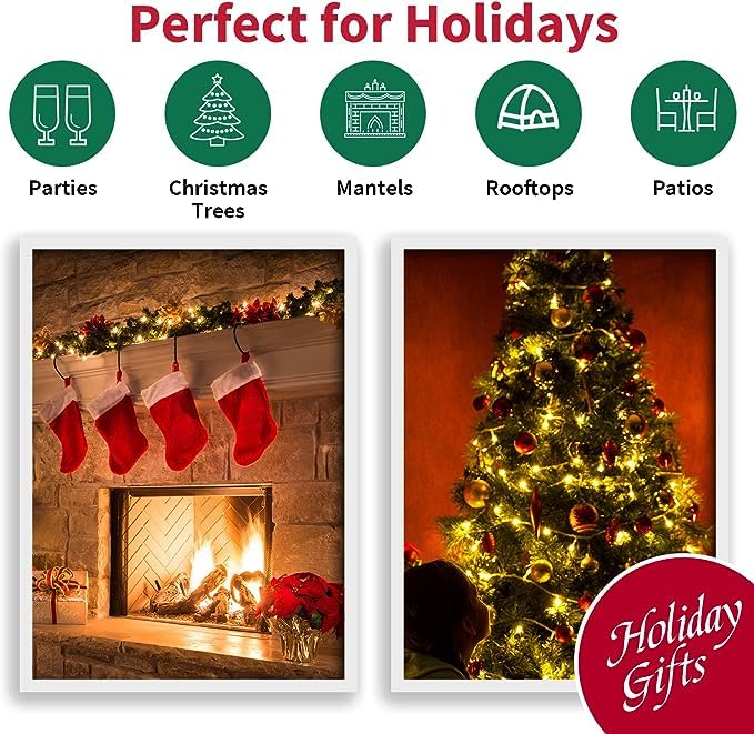 60 LED Christmas String Lights Outdoor (60 Count)