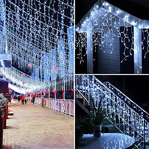 400 Led Icicle Lights White Outdoor (32.8 Foot)