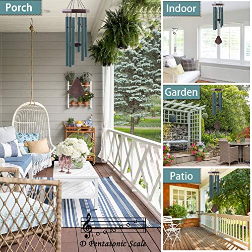Outdoor Wind Chimes 28 inch Green Garden Patio Gift Patio Porch Home Yard