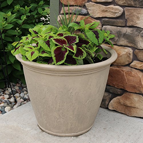 Sunnydaze Anjelica 24'' Large Plastic Planter Pot for Plants