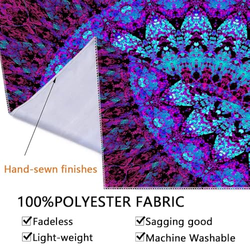 Blacklight Mandala Boho Tapestry