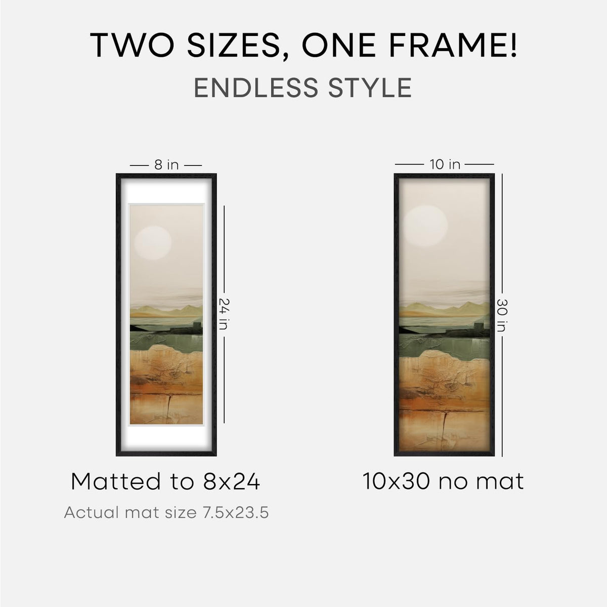 10x30 Black Oak Picture Frame (2 Count)