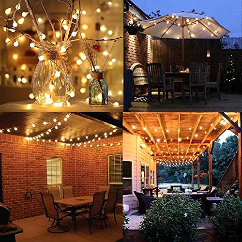 65.6ft Globe String Lights with Remote for Indoor Bedroom Warm White (65.6 Foot)