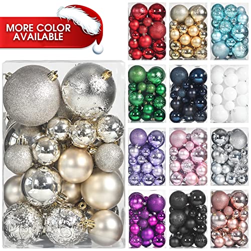 Christmas Ball Ornaments for Christmas Decorations (45 Count)