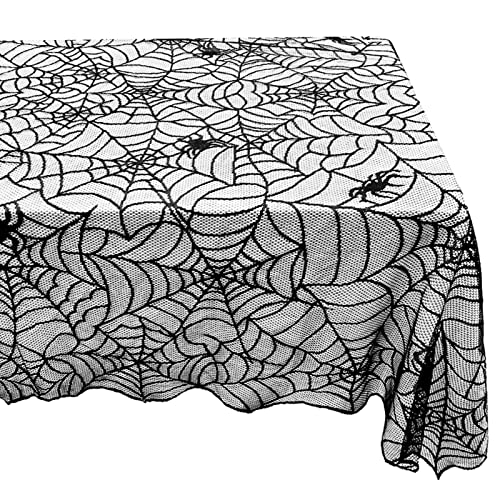 Black Lace Halloween Tablecloth