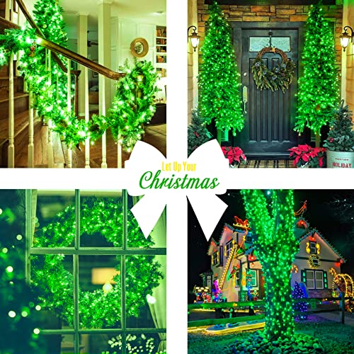 600 LED Green Lights Indoor Outdoor Waterproof for Halloween Decor (168 Foot)