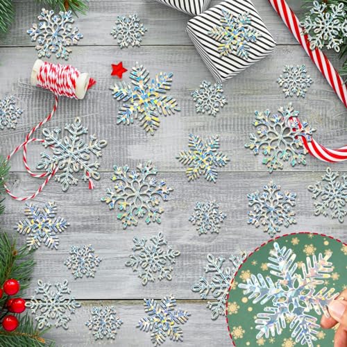 36 Pack Christmas Ornaments Snowflakes Decorations (36 Count)