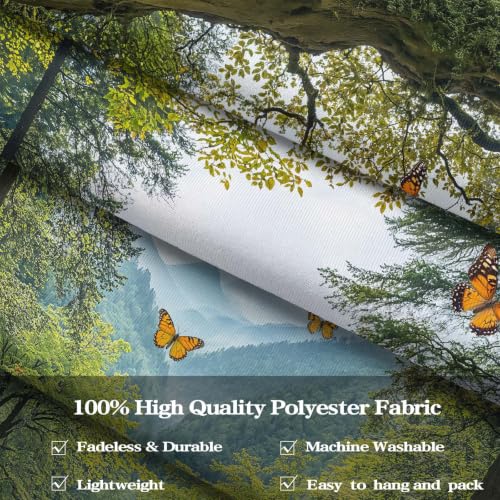 Green Nature Forest Tapestry 48x36 Inch