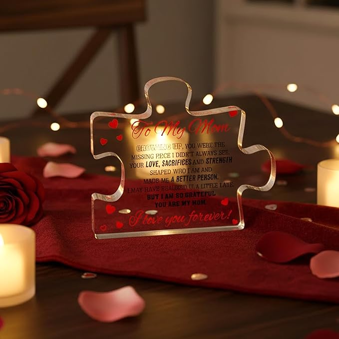 To My Mom Puzzle Piece Gift, Mothers Day Gifts for Mom, Best Presents for Moms, Best mom Ever Gifts, Mothers Day Decor for Mother's Day