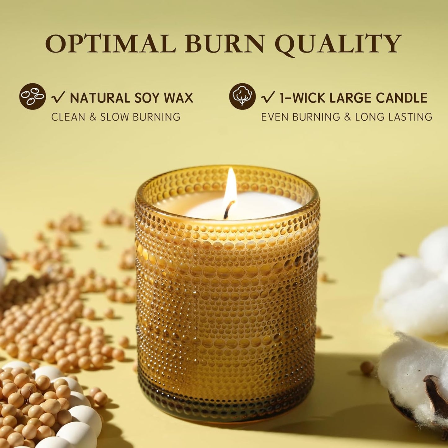 Apple & Cinnamon Scented Candle, Large Jar Aromatherapy Candle Over 60 Hours of Burn Time, Candles for Home Scented Fall Decor Home Fragrance Perfect for Gifting - NestledHome