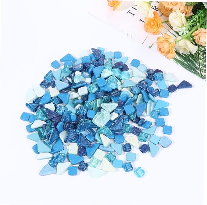 500g DIY Mosaic Stepping Stone Kit Crystal Stones for Adults Craft Crystals Mosaic Supplies