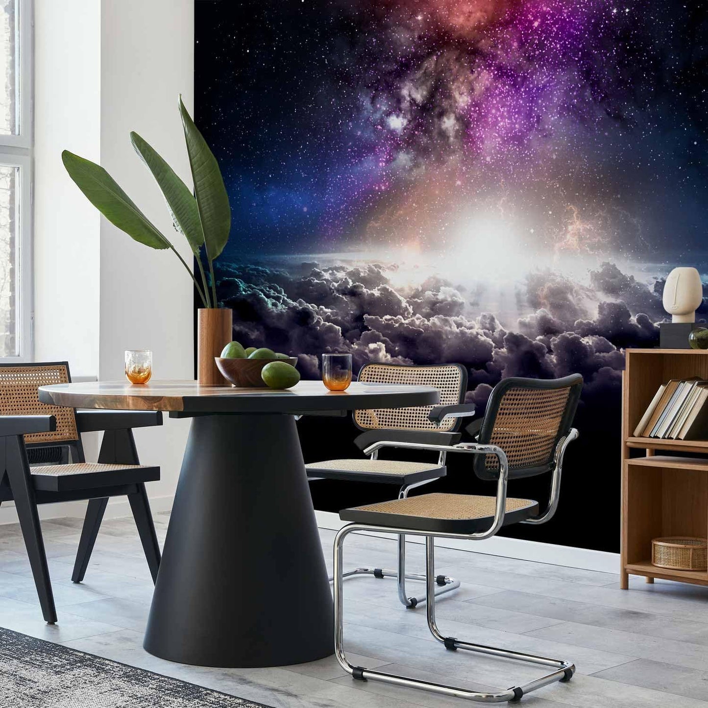 artgeist Premium Wall Mural Galaxy 79x55 in - Non-Woven Wallpaper Fleece Wall Decor Photo Print Picture Image Design Home Mural Cosmos Sky Star Cloud Purple i-A-10009-a-a