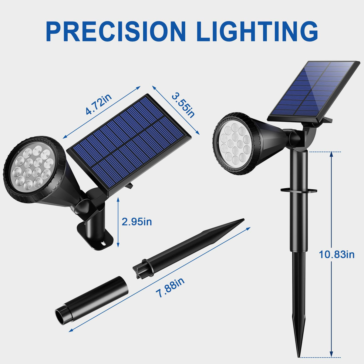 Solar Lights Outdoor Waterproof Flag Spotlights 2 Pack (2 Count)
