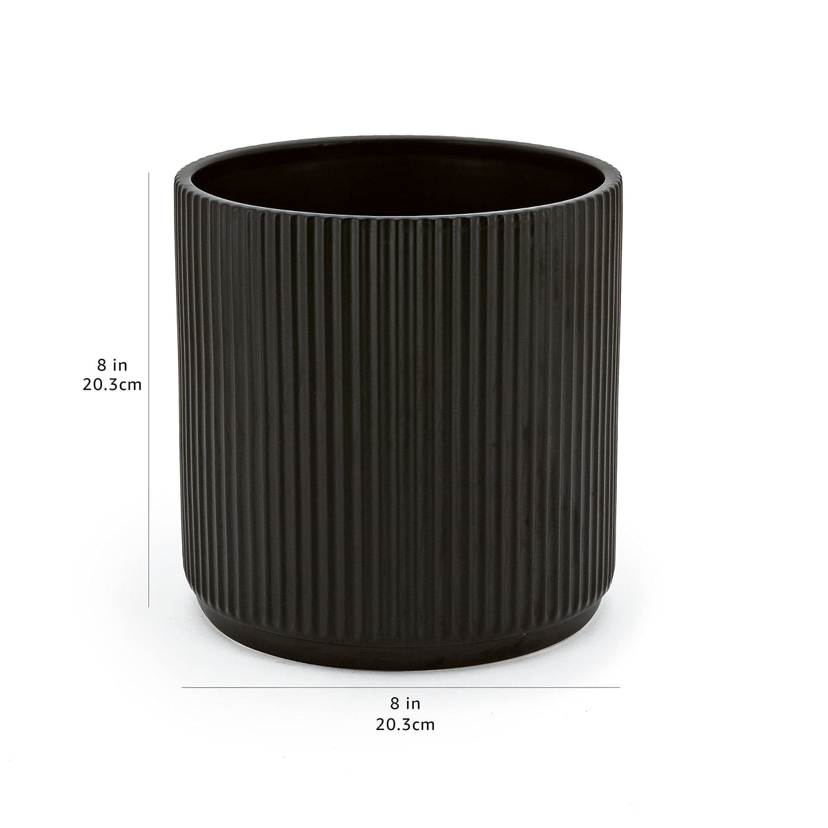 Fluted Ceramic Planter Pot for Indoor Outdoor Plants