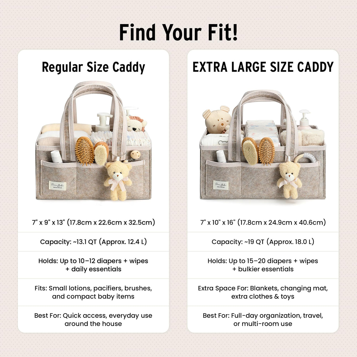 Baby Diaper Caddy Organizer