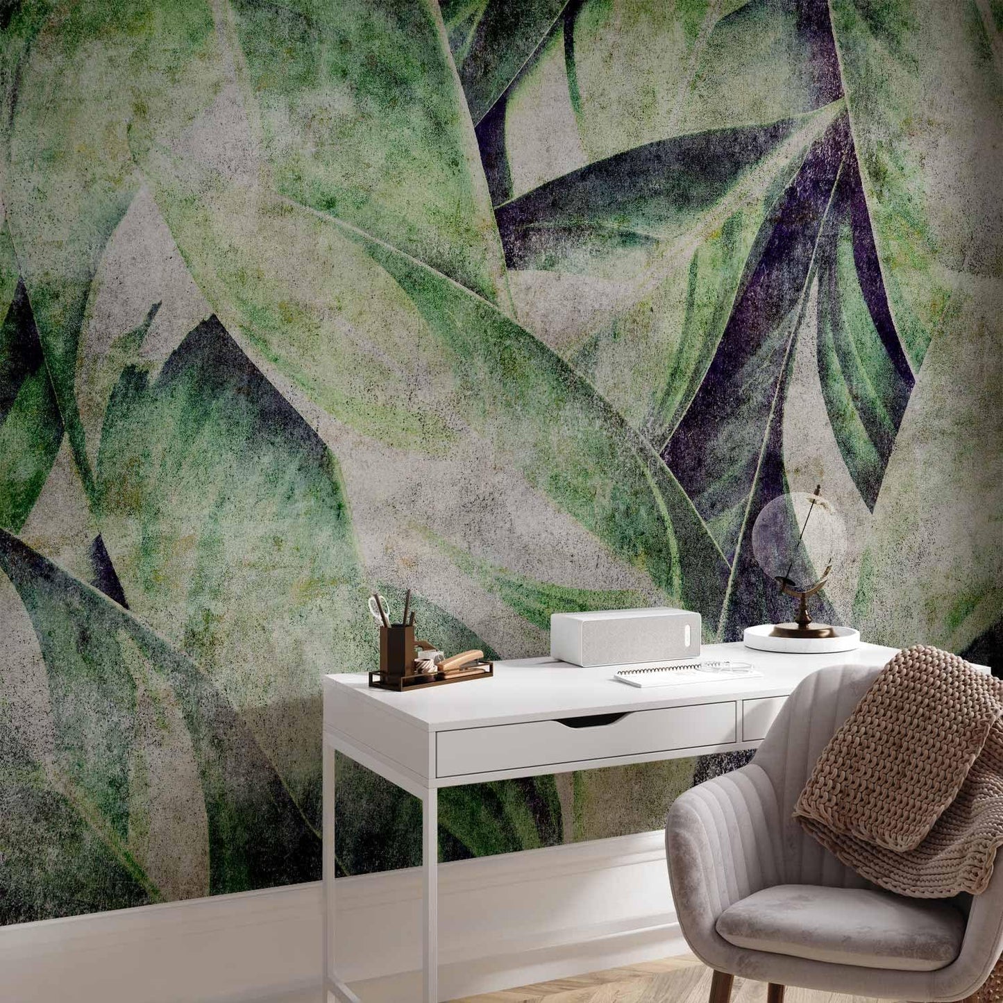 artgeist Wall Mural Tropical Leaves 79x55 in - XXL Non-Woven Wallpaper Fleece Wall Decor Photo Print Picture Image Design Jungle Nature Botanical b-C-0844-a-a