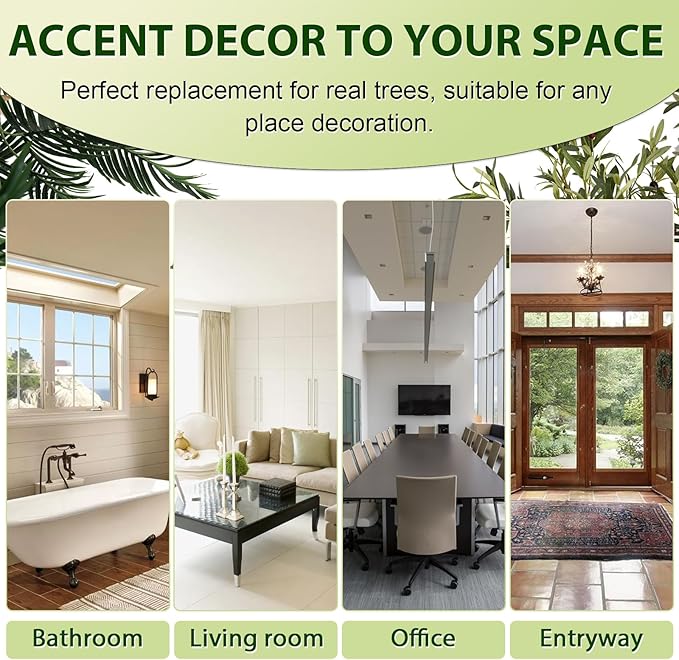 Olive Trees Artificial Indoor, 5FT Tall Faux Olive Tree with White Tall Planter, Artificial Plants with Natural Wood Trunk and Lifelike Fruits for Home Office Decor