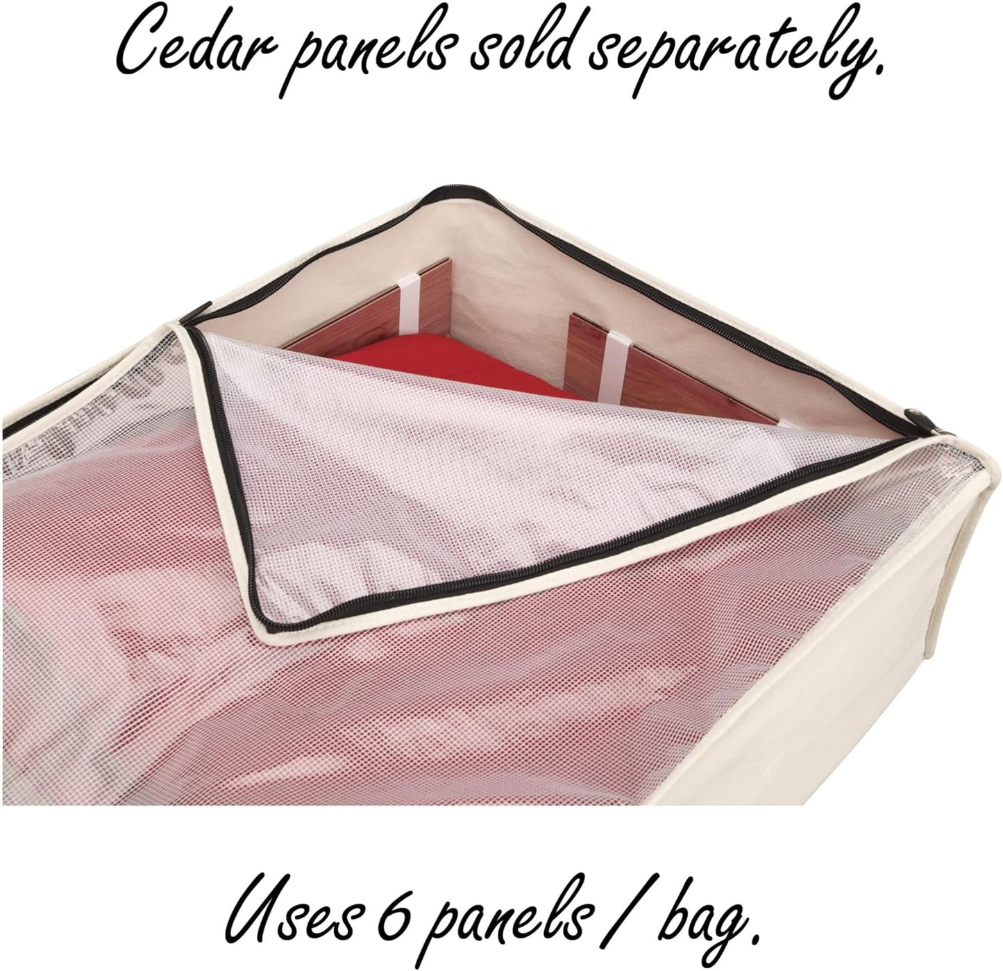 Household Essentials 3364-1 Cotton Canvas Blanket Storage Bags | Natural, Off-White - NestledHome