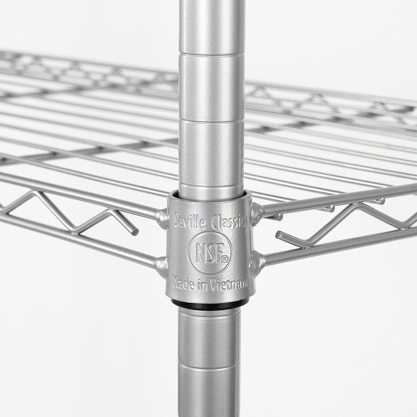 Seville Classics UltraDurable Heavy Duty NSF Solid Steel Wire Rack Storage Unit, Organizer for Garage, Warehouse, Office, Restaurant, Classroom, Kitchen, Silver, 5-Tier Shelving, 36" W x 14" D - NestledHome