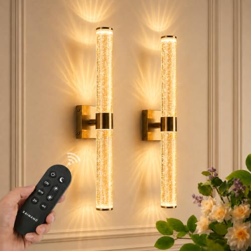 Battery Operated Wall Sconces Set of 2