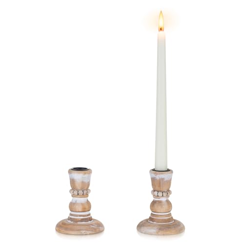 Wooden Taper Candle Holders