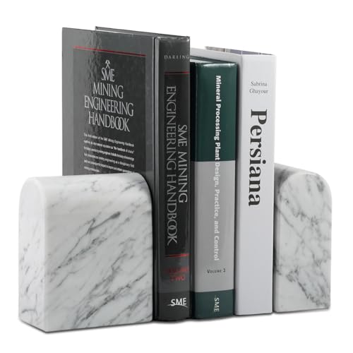 Luxury Marble Bookends for Shelves
