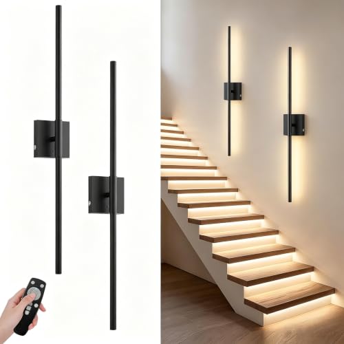 Motion Sensor Battery Operated Wall Sconces Set of Two