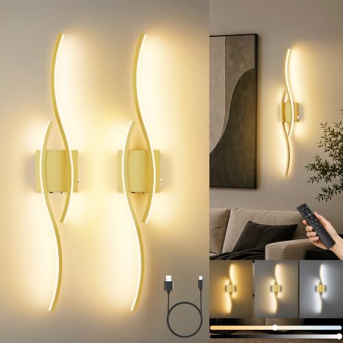 10000mAh Battery Operated Wall Sconces Set of 2