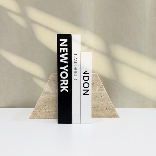 1 Piece Modern Travertine Bookend