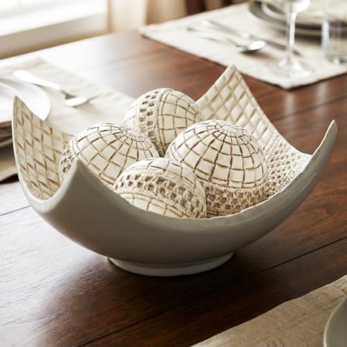 Centerpiece Decorative Bowl with Balls for Home Decor