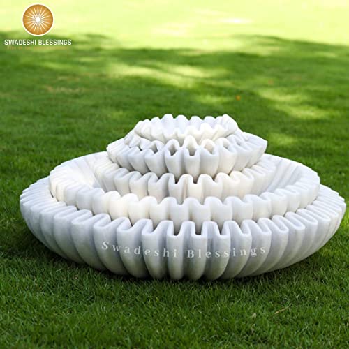 HandCrafted Marble Ruffle Bowl