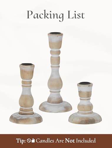 Wood Taper Candle Holders