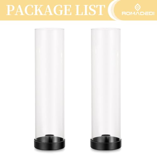 Gold Candlestick Candle Holders Hurricane Glass Clear Taper Candle Holders for Table Centerpiece Wedding Party Birthday Christmas Decor Home Decorations