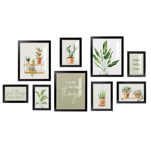 9 Piece Botanical Gallery Wall Art Set
